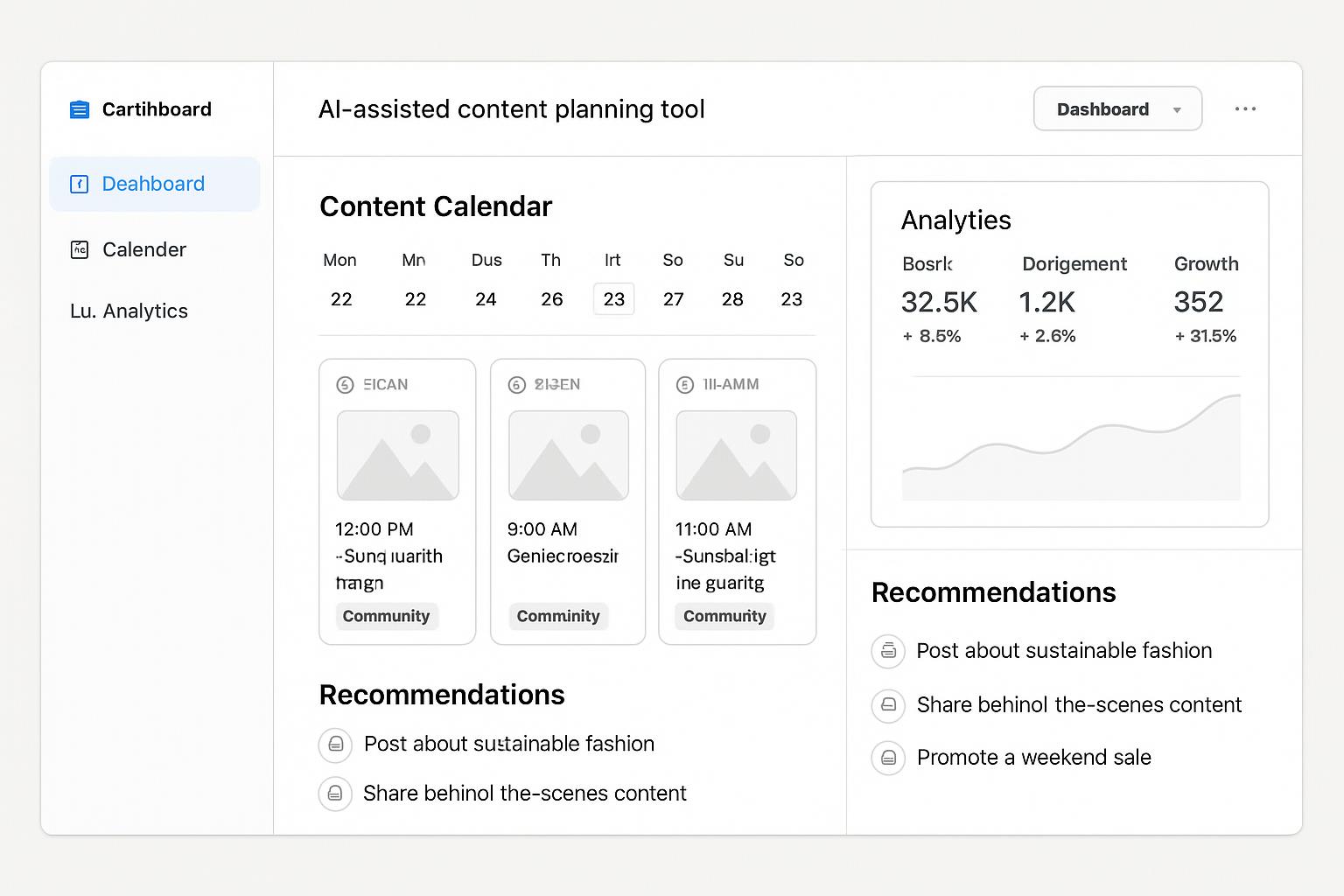 AI辅助内容日历工具